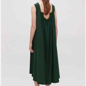 Cos Green Midi Dress with Back Detail